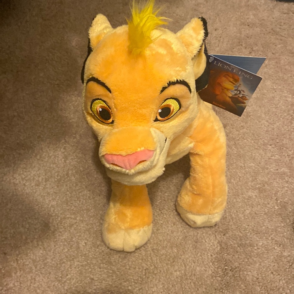 Nwt the lion king plush simba, medium 11”